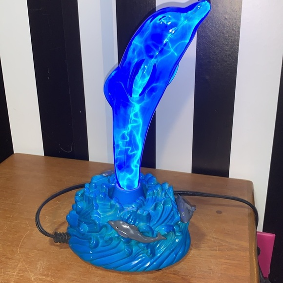 Retro Vintage Y2K Dolphin Plasma Lamp Beachy Ocean Nautical Tropical Neon Light - Picture 7 of 14